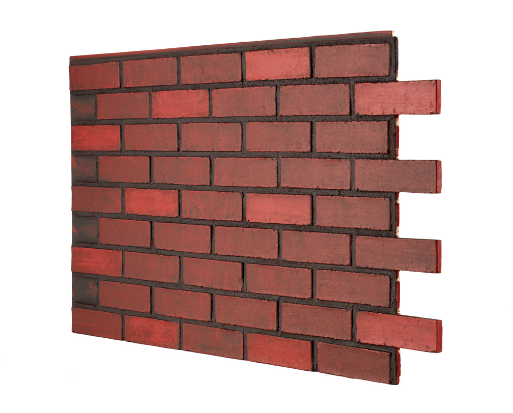 Smooth Brick Interlock - Dark Red Dark Grout